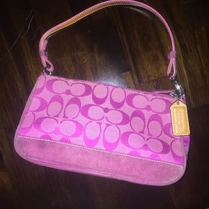 Pink coach handbag